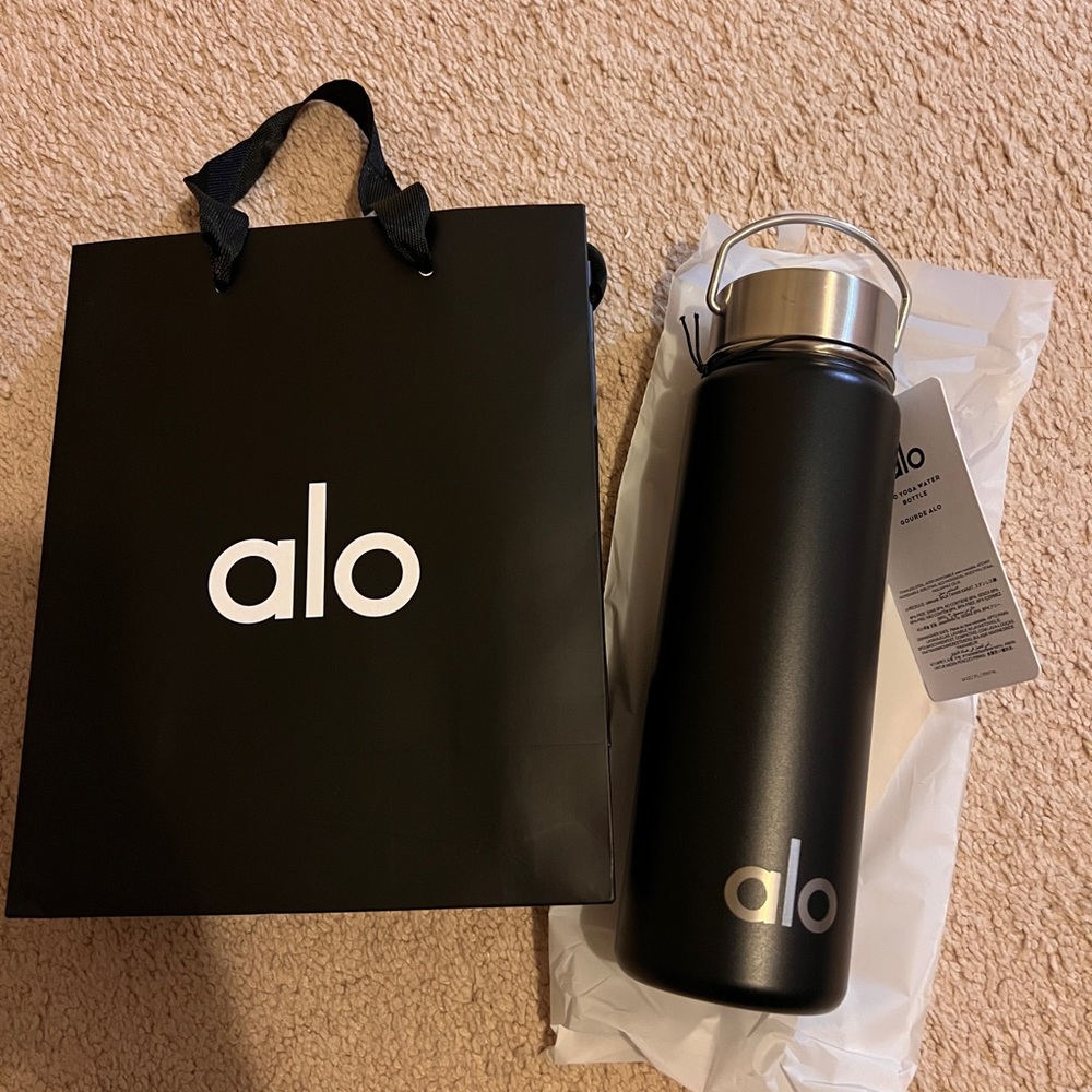 ALO Yoga Black Insulated Bottle